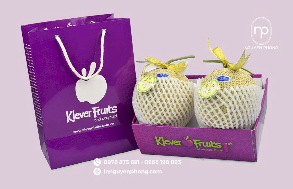 Mẫu túi giấy đựng trái cây đơn giản 